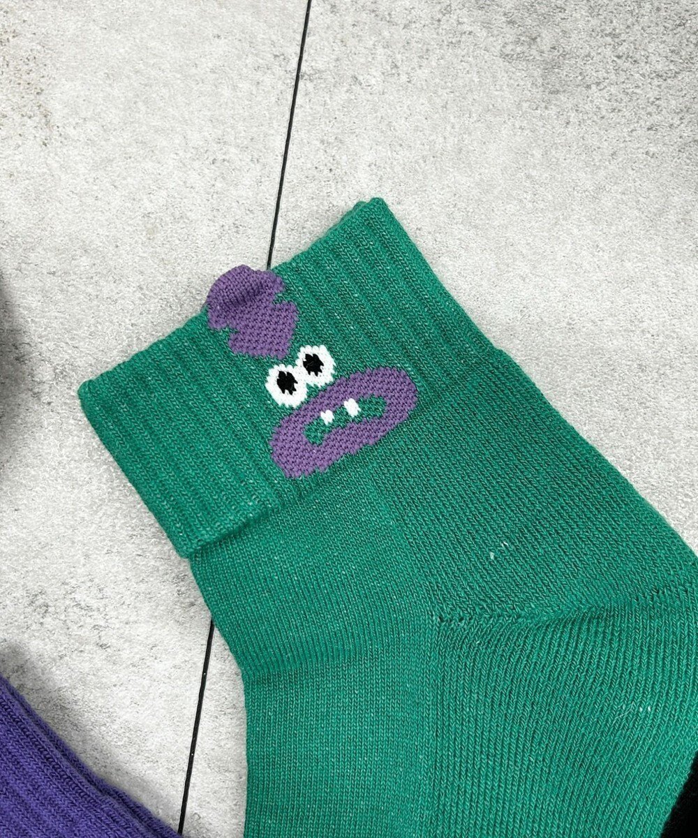 【ウィゴー/WEGO】のモンスターアンクルソックス インテリア・キッズ・メンズ・レディースファッション・服の通販 founy(ファニー) 　ファッション　Fashion　レディースファッション　Ladies' Fashion Online　ソックス　Socks　レッグウェア　Legwear　カラフル　Colorful　スマホ　Smartphone　ソックス　Socks　再入荷　Restock/Back In Stock/Re Arrival　グリーン|ID: prp329100004588307 ipo3291000000032546241