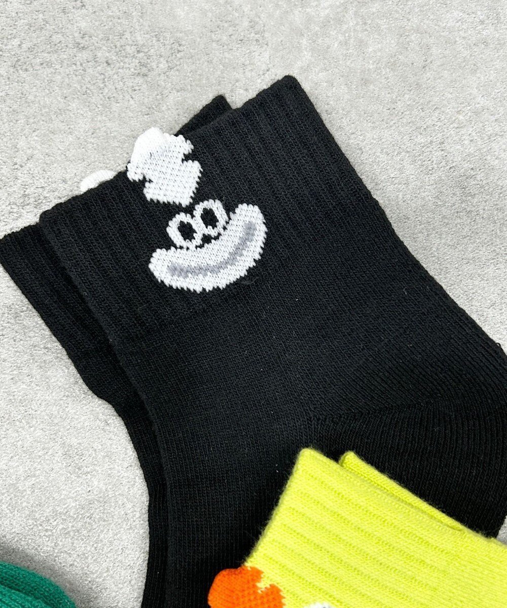 【ウィゴー/WEGO】のモンスターアンクルソックス インテリア・キッズ・メンズ・レディースファッション・服の通販 founy(ファニー) 　ファッション　Fashion　レディースファッション　Ladies' Fashion Online　ソックス　Socks　レッグウェア　Legwear　カラフル　Colorful　スマホ　Smartphone　ソックス　Socks　再入荷　Restock/Back In Stock/Re Arrival　ブラック|ID: prp329100004588307 ipo3291000000032546249