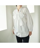 【ハッシュニュアンス/#Newans】の【シワになりにくい/洗濯機可能/袖ゴム】ビッグリボンブラウス ホワイト|ID: prp329100004588600 ipo3291000000034311115