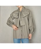 【ハッシュニュアンス/#Newans】の【シワになりにくい/洗濯機可能/袖ゴム】ビッグリボンブラウス グレー|ID: prp329100004588600 ipo3291000000034311116