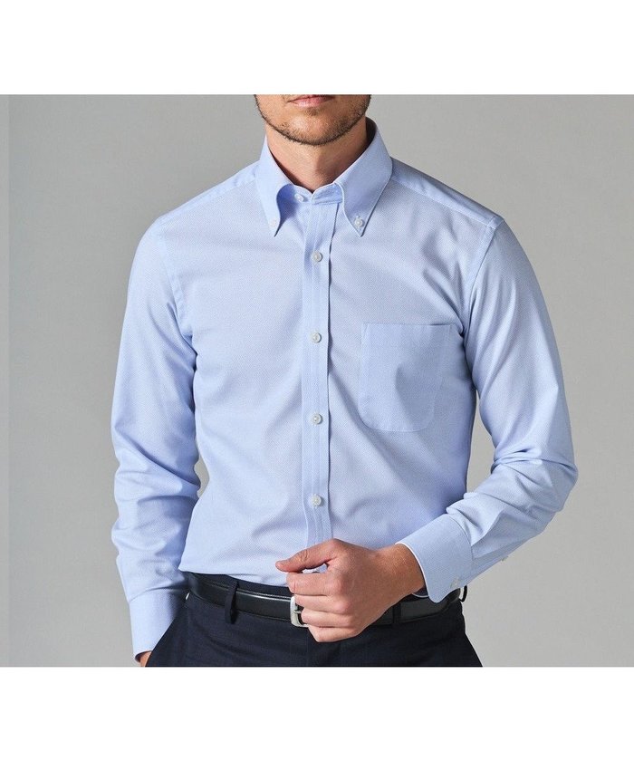 【五大陸/gotairiku / MEN】の春夏向け【形態安定】SUMMERPREMIUMPLEATS_ボタンダウン 長袖ドレスシャツ インテリア・キッズ・メンズ・レディースファッション・服の通販 founy(ファニー) https://founy.com/ ファッション Fashion メンズファッション Fashion for Men トップス・カットソー Cut & Sew Tops メンズシャツ Shirts 春 Spring ストレッチ Stretch, Stretchy Fabric スーピマ Supima, Premium Cotton ダウン Down, Puffer ドレス Dress, One-Piece 定番 Standard, Basic Item 長袖 Long Sleeve, Full Sleeve レギュラー Regular, Standard Fit A/W・秋冬 Autumn/Winter S/S・春夏 SS, Spring/Summer, Warm Season 夏 Summer |ID: prp329100004588618 ipo3291000000032707853