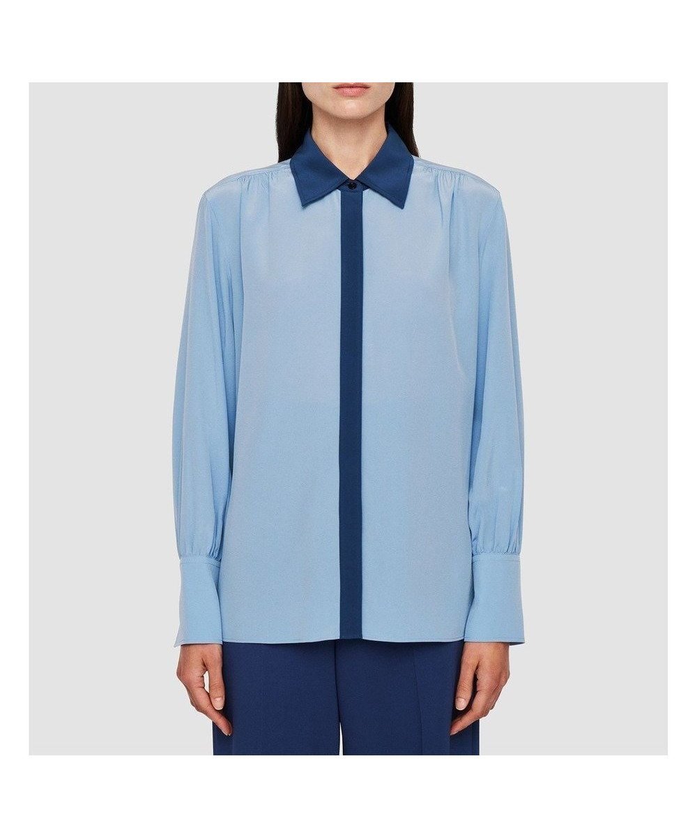 【ジョゼフ/JOSEPH】のCDCカラーブロック エボラブラウス インテリア・キッズ・メンズ・レディースファッション・服の通販 founy(ファニー) 　ファッション　Fashion　レディースファッション　Ladies' Fashion Online　トップス・カットソー　Tops/Tshirt　シャツ/ブラウス　Shirts/Blouses　ギャザー　Gather　クラシック　Classic　シルク　Silk　フロント　Front　ブロック　Block　ヨーク　Yoke　夏　Summer　春　Spring　S/S・春夏　Ss・Spring/Summer　Faded Sky/Harbour|ID: prp329100004588620 ipo3291000000032550381