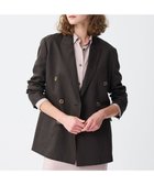 【アンクレイヴ/uncrave】の【接触冷感】テンセルライトリネン ビッグジャケット ブラウングレー|ID: prp329100004588629 ipo3291000000033121105