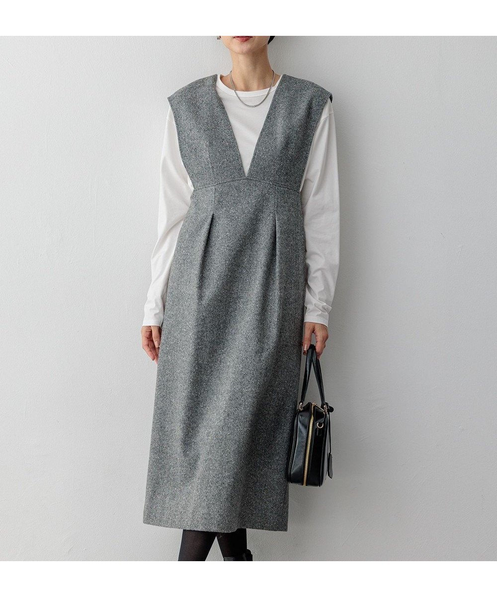 【23区/NIJYUSANKU】のシルクネップヘリンボーン オールインワン ワンピース 人気、トレンドファッション・服の通販 founy(ファニー) 　ファッション　Fashion　レディースファッション　Ladies' Fashion Online　ワンピース　Dress　オールインワン ワンピース　All In One Dress　インナー　Inner　ガウチョパンツ　Gaucho Pants　シルク　Silk　シンプル　Simple　ストレッチ　Stretch　ストレート　Straight　ネップ　Nep Yarn　ヘリンボーン　Herringbone　別注　Special Order　ワイド　Wide　A/W・秋冬　Aw・Autumn/Winter・Fw・Fall-Winter　冬　Winter　2024年　2024　2024-2025秋冬・A/W　Aw/Autumn/Winter/Fw/Fall/2024-2025　 other-1|ID: prp329100004588630 ipo3291000000032550779