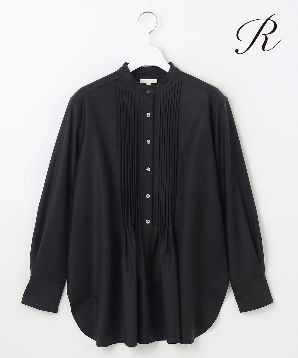 【23区/NIJYUSANKU】の【R(アール)】ウールトロストレッチ ピンタックブラウス インテリア・キッズ・メンズ・レディースファッション・服の通販 founy(ファニー)  ファッション Fashion レディースファッション Fashion for Women トップス・カットソー Cut & Sew Tops シャツ・ブラウス・オフィスカジュアル Elegant Blouses & Button-Ups インポート Imported Fashion コレクション Collection, Seasonal Line ストレッチ Stretch, Stretchy Fabric セットアップ Set-Up, Coordinated Outfit 人気 Popular, Best Seller フロント Front, Front Design ボトム Bottoms, Lower Wear A/W・秋冬 Autumn/Winter 冬 Winter / This Winter おすすめ Recommended / Our Picks 2024年 2024 2024-2025秋冬・A/W Autumn/Winter 2024–25 AW24–25 ブラック系|ID: prp329100004588634 ipo3291000000034365356