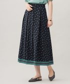 【自由区/JIYU-KU】の【洗える】ポルカドットプリント スカート ネイビー×ミントグリーン|ID: prp329100004588644 ipo3291000000033679285
