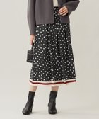 【自由区/JIYU-KU】の【洗える】ポルカドットプリント スカート アッシュ×アイボリー|ID: prp329100004588644 ipo3291000000033679286