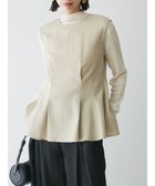 【グリーンパークス/Green Parks】のAnriettMusee ノースリーブタックペプラムブラウス Beige|ID: prp329100004588646 ipo3291000000032551018