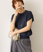 【アメリカンホリック/AMERICAN HOLIC】の【接触冷感】ラメフレンチスリーブニットプルオーバー Navy|ID: prp329100004588655 ipo3291000000033656242