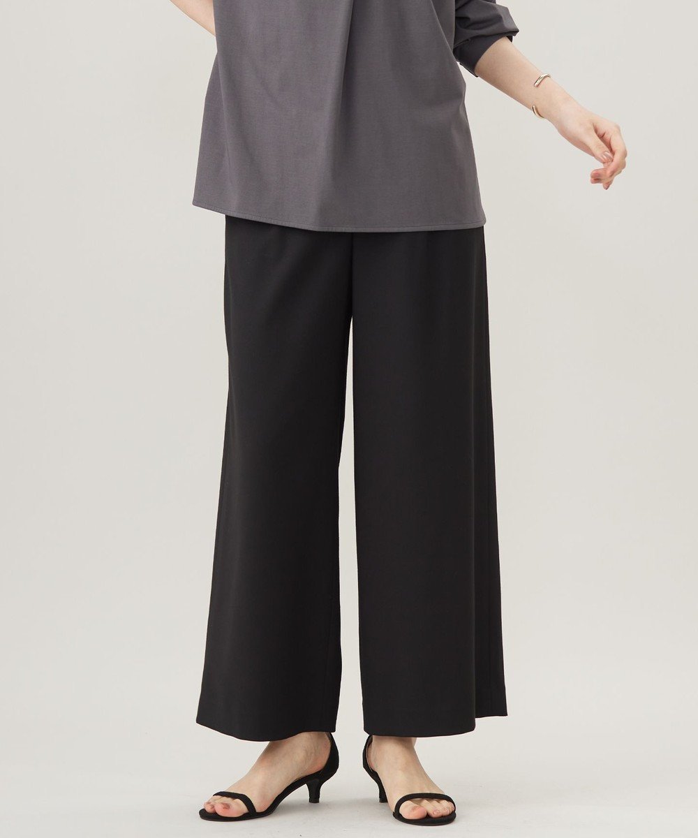 【ジェイ プレス/J.PRESS】の【洗える】T/Rウォッシャブルギャバ ワイド パンツ インテリア・キッズ・メンズ・レディースファッション・服の通販 founy(ファニー) 　ファッション　Fashion　レディースファッション　Ladies' Fashion Online　パンツ　Pants　洗える　Washable　コンパクト　Compact　トレンド　Trend　フェミニン　Feminine　ベーシック　Basic　ワイド　Wide　A/W・秋冬　Aw・Autumn/Winter・Fw・Fall-Winter　おすすめ　Recommend　エレガント 上品　Elegant　ブラック系|ID: prp329100004588656 ipo3291000000032647269