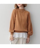 【23区/NIJYUSANKU】のセミウーステッド モックネック ニット キャメル系|ID: prp329100004588657 ipo3291000000033030603