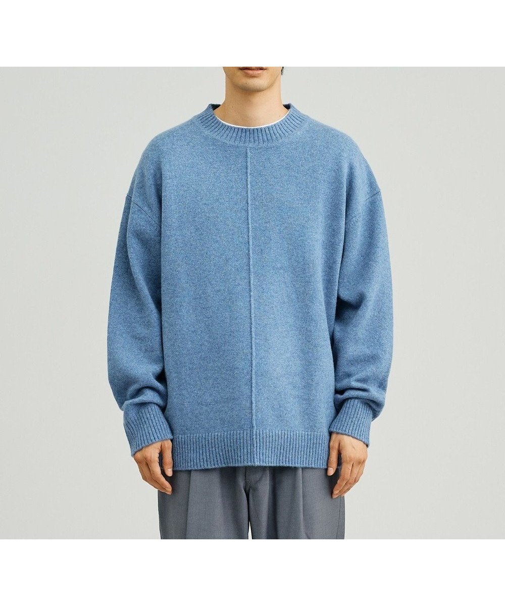 【ジェイプレスヨークストリート/J.PRESS YORK STREET】の【UNISEX】ウールカシミヤ クルーニット インテリア・キッズ・メンズ・レディースファッション・服の通販 founy(ファニー) 　ファッション　Fashion　レディースファッション　Ladies' Fashion Online　トップス・カットソー　Tops/Tshirt　ニット　Knit Tops　ユニセックス　Unisex　カシミヤ　Cashmere　シンプル　Simple　セーター　Sweater　ボトム　Bottom　リラックス　Relax　A/W・秋冬　Aw・Autumn/Winter・Fw・Fall-Winter　ダルブルー系|ID: prp329100004588661 ipo3291000000032551258