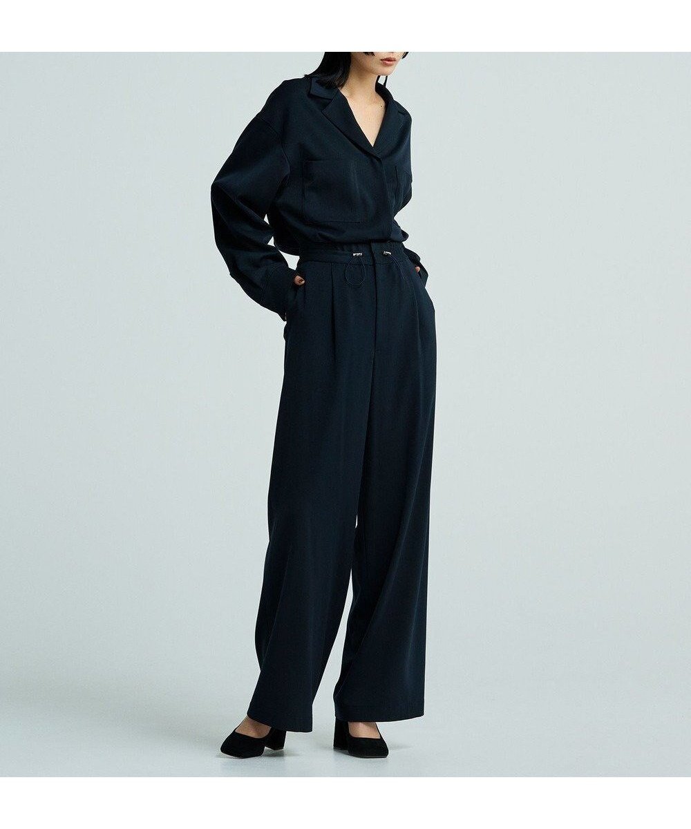 【アンクレイヴ/uncrave】の【洗える】ギャバジン ドロストパンツ(uncrave WHITE) インテリア・キッズ・メンズ・レディースファッション・服の通販 founy(ファニー) 　ファッション　Fashion　レディースファッション　Fashion for Women　パンツ　Pants & Trousers　エレガント 上品　Elegant　洗える　Machine Washable　ストレート　Straight, Straight Cut　スーツ　Suit, Formalwear　セットアップ　Set-Up, Coordinated Outfit　雑誌　Magazine, Fashion Magazine　ブルゾン　Blouson, Bomber Jacket　ワイド　Wide, Wide Fit　A/W・秋冬　Autumn/Winter　おすすめ　Recommended / Our Picks　ネイビー|ID: prp329100004588671 ipo3291000000033184204