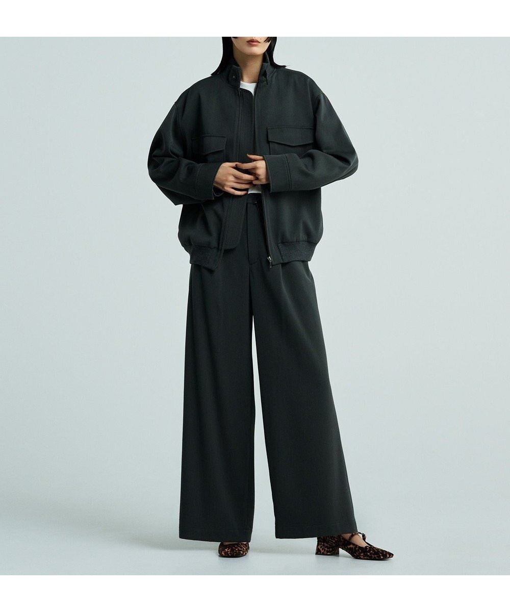 【アンクレイヴ/uncrave】の【洗える】ギャバジン ドロストパンツ(uncrave WHITE) インテリア・キッズ・メンズ・レディースファッション・服の通販 founy(ファニー) 　ファッション　Fashion　レディースファッション　Fashion for Women　パンツ　Pants & Trousers　エレガント 上品　Elegant　洗える　Machine Washable　ストレート　Straight, Straight Cut　スーツ　Suit, Formalwear　セットアップ　Set-Up, Coordinated Outfit　ブルゾン　Blouson, Bomber Jacket　ワイド　Wide, Wide Fit　A/W・秋冬　Autumn/Winter　おすすめ　Recommended / Our Picks　スレート|ID: prp329100004588671 ipo3291000000034696111