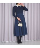 【フェルゥ/Feroux】の【洗える】バイカラー襟ニットドッキング ワンピース ネイビー系|ID: prp329100004588707 ipo3291000000033233297