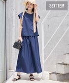 【アメリカンホリック/AMERICAN HOLIC】の【多機能】タックトップス+ギャザースカート Navy|ID: prp329100004588717 ipo3291000000032551971