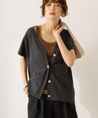 【アメリカンホリック/AMERICAN HOLIC】のフレンチスリーブVネックニットカーディガン Charcoal Gray|ID: prp329100004588867 ipo3291000000032554053