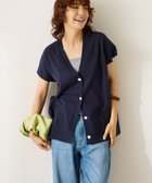 【アメリカンホリック/AMERICAN HOLIC】のフレンチスリーブVネックニットカーディガン Navy|ID: prp329100004588867 ipo3291000000032554056