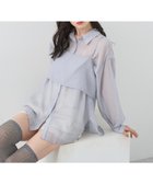 【アースミュージックアンドエコロジー/earth music&ecology】のSET2点シャツ+ビスチェ Grayish Blue|ID: prp329100004589022 ipo3291000000033620151