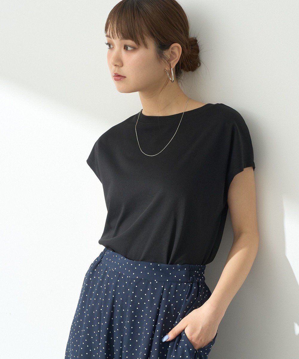 【アースミュージックアンドエコロジー/earth music&ecology】のフレンチT インテリア・キッズ・メンズ・レディースファッション・服の通販 founy(ファニー) 　ファッション　Fashion　レディースファッション　Fashion for Women　トップス・カットソー　Cut & Sew Tops　シャツ・ブラウス・オフィスカジュアル　Elegant Blouses & Button-Ups　ロングTシャツ・Tシャツ　Longline T-Shirts & Tees　カットソー・ベーシックTシャツ　Cut-and-Sewn Tops / Stretch Tees & Basics　インナー　Innerwear　春　Spring　カットソー　Cut and Sewn Top　カーディガン　Cardigan, Knitwear　クール　Cool, Chic　シンプル　Simple, Minimal　スリーブ　Sleeve, Long Sleeve / Short Sleeve　フレンチ　French, French Style　ベーシック　Basic, Essential　ポケット　Pocket, Pocket Detail　無地　Plain, Solid Color　S/S・春夏　SS, Spring/Summer, Warm Season　再入荷　Restock / Back in Stock　夏　Summer　Black|ID: prp329100004589027 ipo3291000000032555738