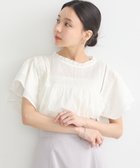 【アースミュージックアンドエコロジー/earth music&ecology】のフリルピンタック半袖ブラウス Off White|ID: prp329100004589036 ipo3291000000032555807