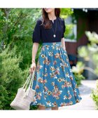【ティアクラッセ/Tiaclasse】の【洗える】フラワープリントドッキングワンピース ネイビー×ターコイズ|ID: prp329100004589042 ipo3291000000032555844