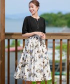 【ティアクラッセ/Tiaclasse】の【洗える】フラワープリントドッキングワンピース ブラック×オフホワイト|ID: prp329100004589042 ipo3291000000035912899