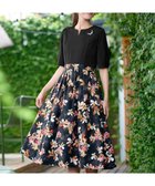 【ティアクラッセ/Tiaclasse】の【洗える】フラワープリントドッキングワンピース ブラック×ブラック|ID: prp329100004589042 ipo3291000000035912901