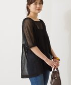 【アメリカンホリック/AMERICAN HOLIC】のシアーパフスリーブニットプルオーバー Black|ID: prp329100004589046 ipo3291000000032555881