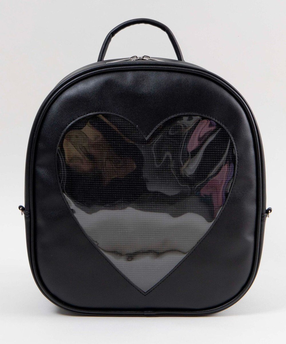 【ウィゴー/WEGO】の【痛バ&推し活グッズ】ハートウィンドウ痛リュック インテリア・キッズ・メンズ・レディースファッション・服の通販 founy(ファニー) 　ファッション　Fashion　レディースファッション　Ladies' Fashion Online　バッグ　Bag　キーホルダー　Key Ring　スマホ　Smartphone　チェーン　Chain　フェイクレザー　Faux Leather　ポケット　Pocket　メッシュ　Mesh　リバーシブル　Reversible　リュック　Ruck Sack　おすすめ　Recommend　2024年　2024　2024春夏・S/S　Ss,Spring/Summer,2024　ブラック|ID: prp329100004589056 ipo3291000000032673143