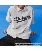 【ウィゴー/WEGO】の【ユニセックス着用ITEM】別注MLBストライプグラフィックシャツ(SS) ブルーストライプ|ID: prp329100004589077 ipo3291000000032672753