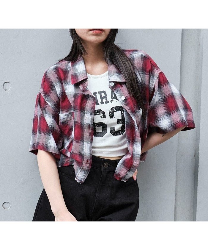 【ウィゴー/WEGO】のショートチェックシャツ(S) インテリア・キッズ・メンズ・レディースファッション・服の通販 founy(ファニー) https://founy.com/ ファッション Fashion レディースファッション Fashion for Women トップス・カットソー Cut & Sew Tops シャツ・ブラウス・オフィスカジュアル Elegant Blouses & Button-Ups おすすめ Recommended / Our Picks カーゴパンツ Cargo Pants, Utility Pants クロップド Cropped, Short Length ショート Short, Short Length スマホ Smartphone, Mobile Device チェック Check, Plaid, Tartan デニム Denim, Jeans Material ハーフ Half, Half-Length ミニスカート Mini Skirt, Short Skirt 冬 Winter / This Winter 夏 Summer 春 Spring S/S・春夏 SS, Spring/Summer, Warm Season 秋 Autumn 羽織 Haori, Light Jacket |ID: prp329100004589107 ipo3291000000033656348