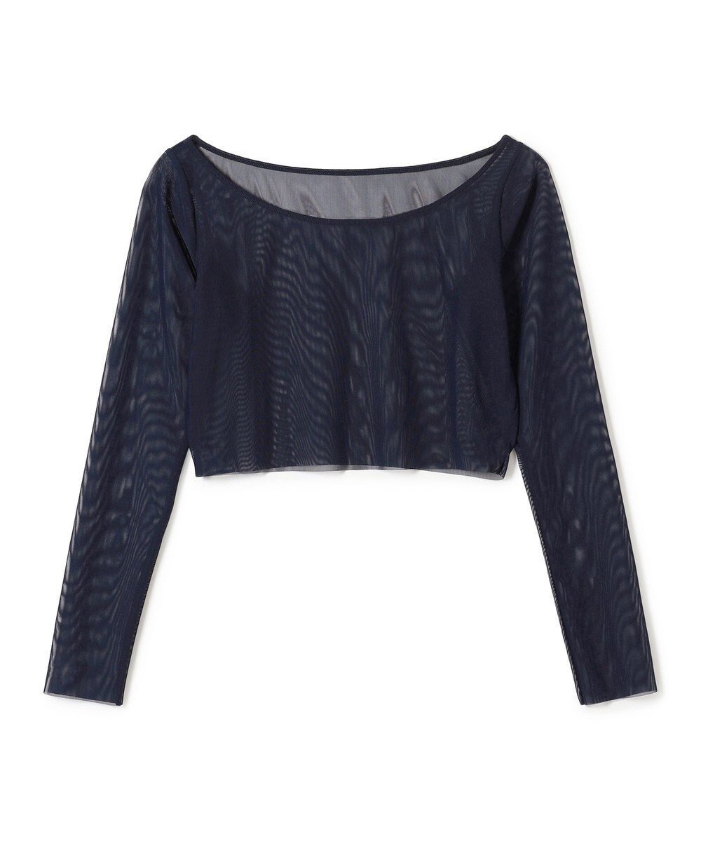 【チャコット/Chacott】のチュールショートトップ インテリア・キッズ・メンズ・レディースファッション・服の通販 founy(ファニー) 　ファッション　Fashion　レディースファッション　Fashion for Women　トップス・カットソー　Cut & Sew Tops　ショート　Short, Short Length　チュール　Tulip, Tulip Motif　ネイビー|ID: prp329100004589128 ipo3291000000032719363