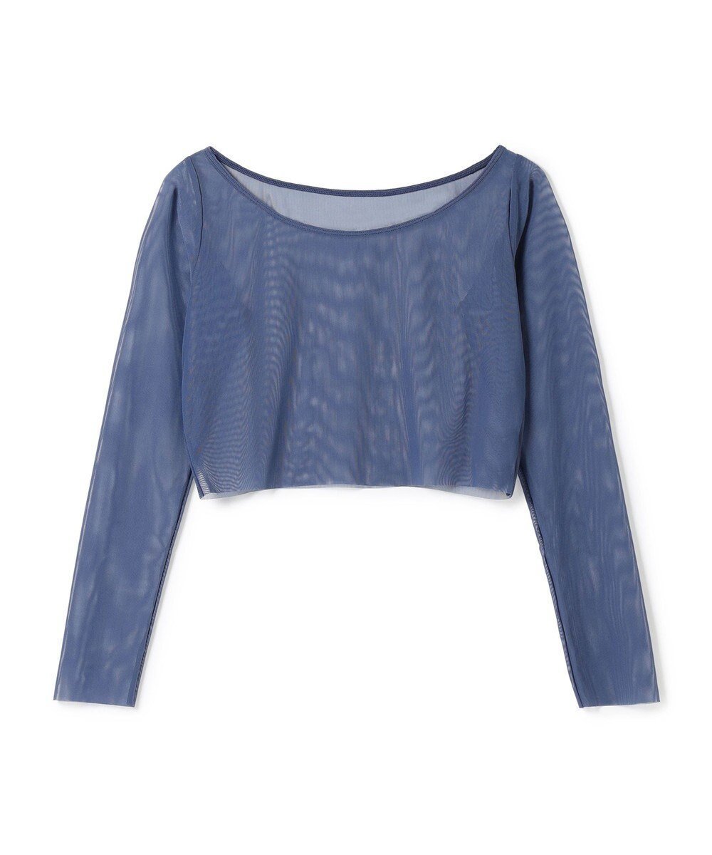 【チャコット/Chacott】のチュールショートトップ インテリア・キッズ・メンズ・レディースファッション・服の通販 founy(ファニー) 　ファッション　Fashion　レディースファッション　Fashion for Women　トップス・カットソー　Cut & Sew Tops　ショート　Short, Short Length　チュール　Tulip, Tulip Motif　インディゴブルー|ID: prp329100004589128 ipo3291000000033675512