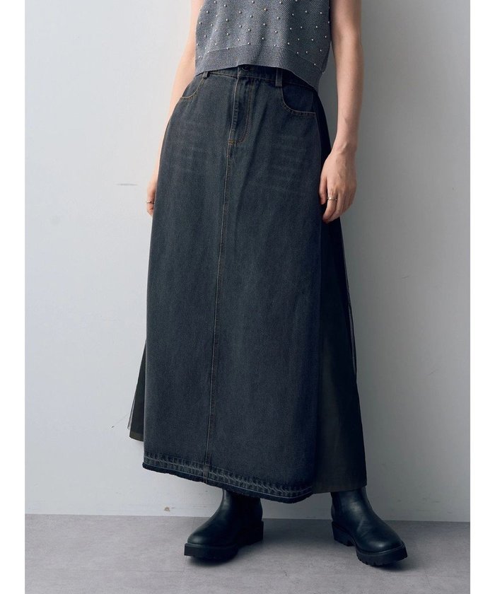 【イェッカ ヴェッカ/YECCA VECCA】の異素材MIXデニムスカート② インテリア・キッズ・メンズ・レディースファッション・服の通販 founy(ファニー) https://founy.com/ ファッション Fashion レディースファッション Ladies' Fashion Online スカート Skirt デニムスカート Denim Skirts おすすめ Recommend デニム Denim ベーシック Basic ポケット Pocket A/W・秋冬 Aw・Autumn/Winter・Fw・Fall-Winter |ID: prp329100004589227 ipo3291000000032647461