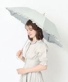 【ムーンバット/MOONBAT】のランバン オン ブルー 晴雨兼用日傘 折りたたみ傘 ビジュー付きオーガンジーフリル 遮光 遮熱 UV オリーブグレー|ID: prp329100004589257 ipo3291000000032557663