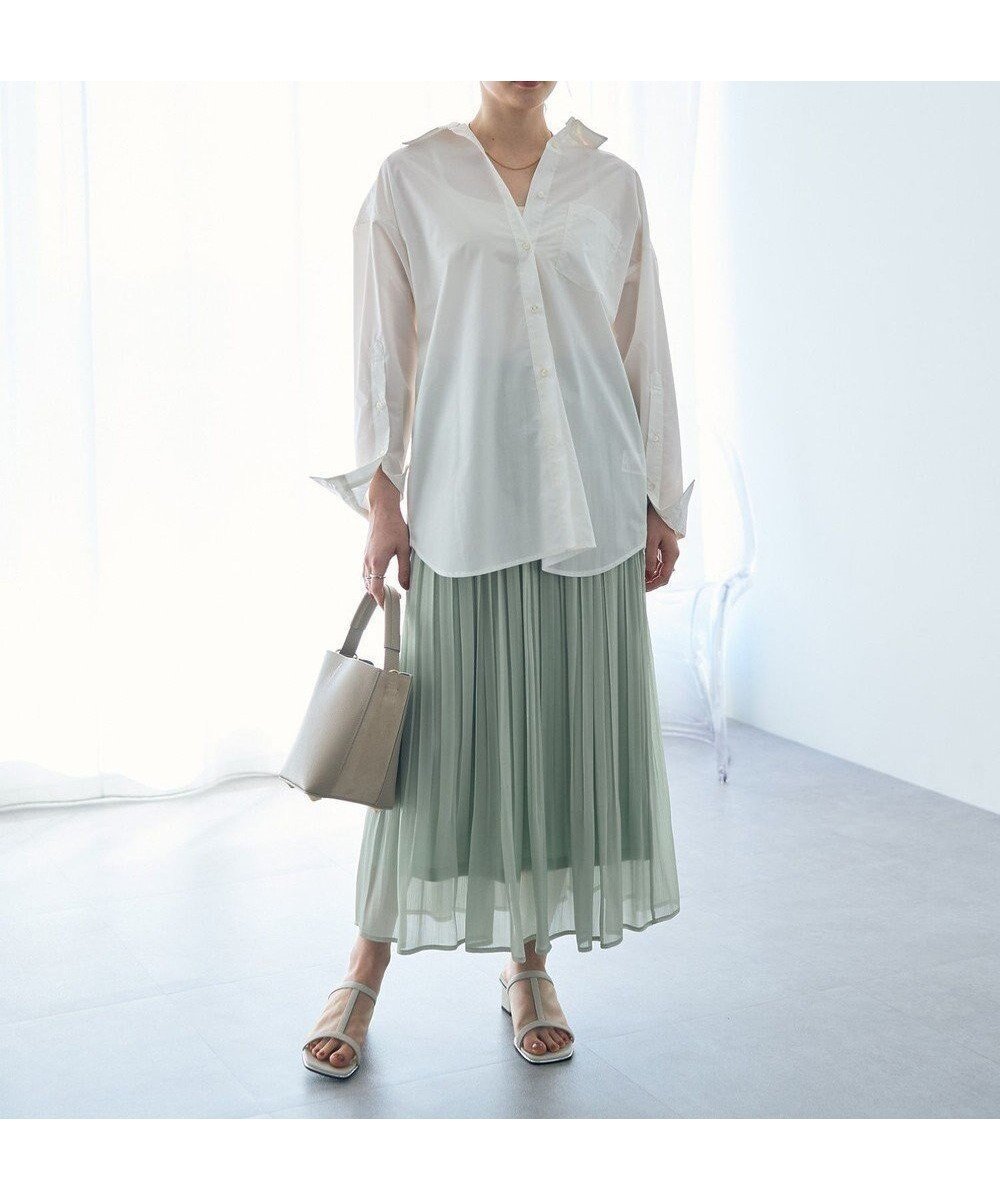 【イェッカ ヴェッカ/YECCA VECCA】のシャイニーサテンプリーツスカート インテリア・キッズ・メンズ・レディースファッション・服の通販 founy(ファニー) 　ファッション　Fashion　レディースファッション　Fashion for Women　スカート　Skirts　プリーツスカート / 上品フェミニンスタイル　Pleated Skirts　とろみ　Fluid, Flowy Fabric　プリーツ　Pleats, Pleated　ポケット　Pocket, Pocket Detail　ロング　Long, Long-Length　エレガント 上品　Elegant　夏　Summer　春　Spring　S/S・春夏　SS, Spring/Summer, Warm Season　Mint|ID: prp329100004589304 ipo3291000000033409832
