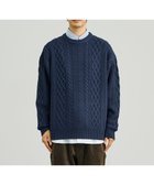 【ジェイプレスヨークストリート/J.PRESS YORK STREET】の【UNISEX】アランケーブル クルーニット ネイビー系|ID: prp329100004589375 ipo3291000000032559146