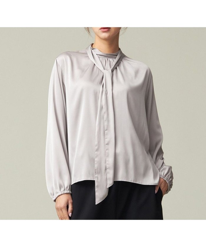 【ジェイプレスヨークストリート/J.PRESS YORK STREET】の【WOMEN】ボウタイブラウス インテリア・キッズ・メンズ・レディースファッション・服の通販 founy(ファニー) https://founy.com/ ファッション Fashion レディースファッション Ladies' Fashion Online トップス・カットソー Tops/Tshirt シャツ/ブラウス Shirts/Blouses カーゴパンツ Cargo Pants サテン Satin スカーフ Scarf ストライプ Stripe プリント Print ワイド Wide 夏 Summer 春 Spring S/S・春夏 Ss・Spring/Summer 無地 Plain Color |ID: prp329100004589409 ipo3291000000032559529