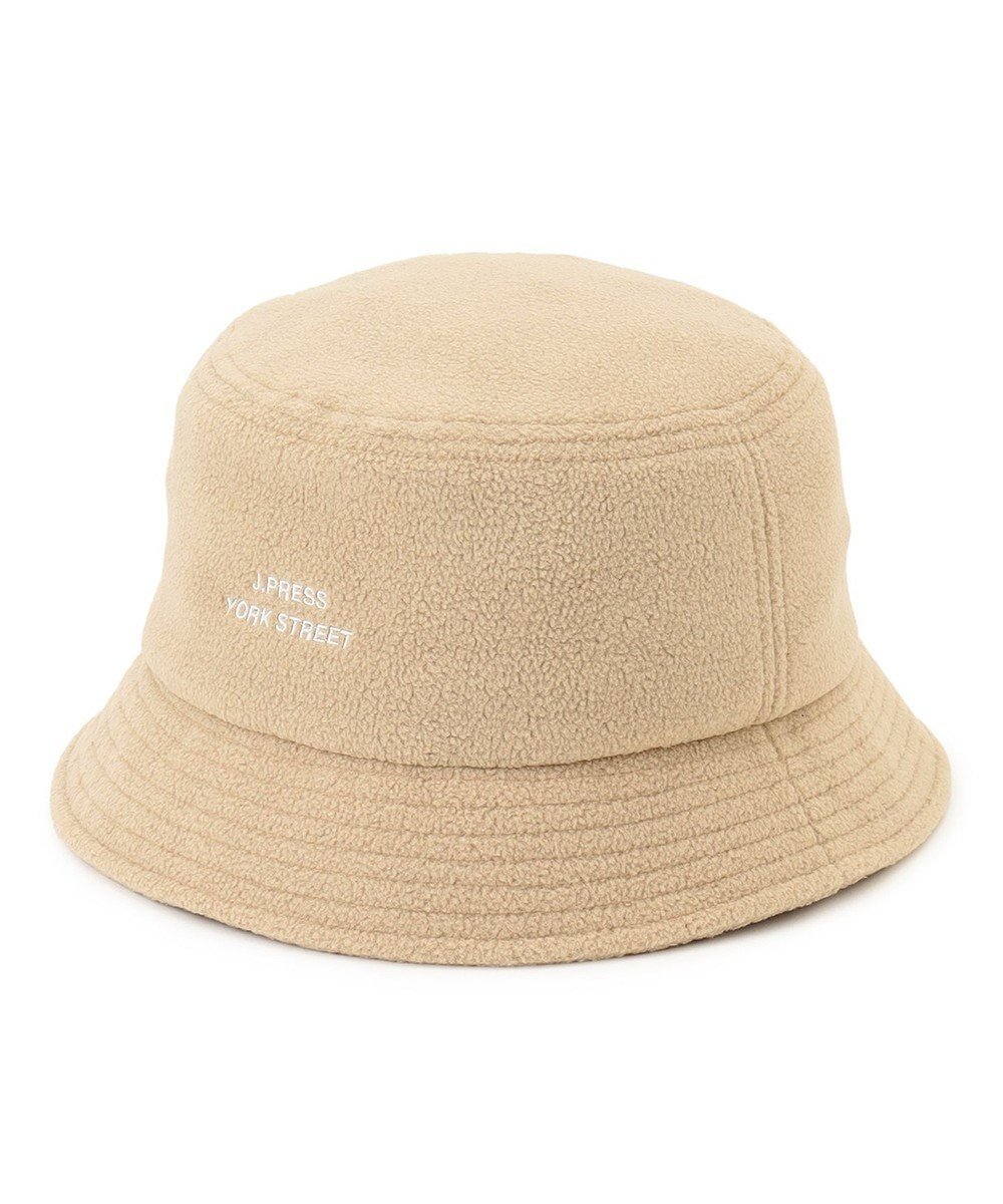 【ジェイプレスヨークストリート/J.PRESS YORK STREET】の【UNISEX】フリースロゴバケットハット インテリア・キッズ・メンズ・レディースファッション・服の通販 founy(ファニー) 　ファッション　Fashion　レディースファッション　Ladies' Fashion Online　帽子　Hats　ユニセックス　Unisex　帽子　Hat　ベージュ系|ID: prp329100004589485 ipo3291000000032560530
