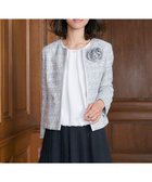 【ジェイ プレス/J.PRESS】のファンシーツイード ノーカラー ジャケット ホワイト系1|ID: prp329100004589662 ipo3291000000032563148