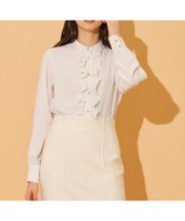 【ベイジ,/BEIGE,】の【WEB限定】STOW / フリルブラウス 人気、トレンドファッション・服の通販 founy(ファニー) ファッション Fashion レディースファッション Ladies' Fashion Online トップス・カットソー Tops/Tshirt シャツ/ブラウス Shirts/Blouses おすすめ Recommend ジャケット Jacket ジョーゼット Georgette ストレート Straight フリル Frills 定番 Standard 洗える Washable A/W・秋冬 Aw・Autumn/Winter・Fw・Fall-Winter |ID:prp329100004589680