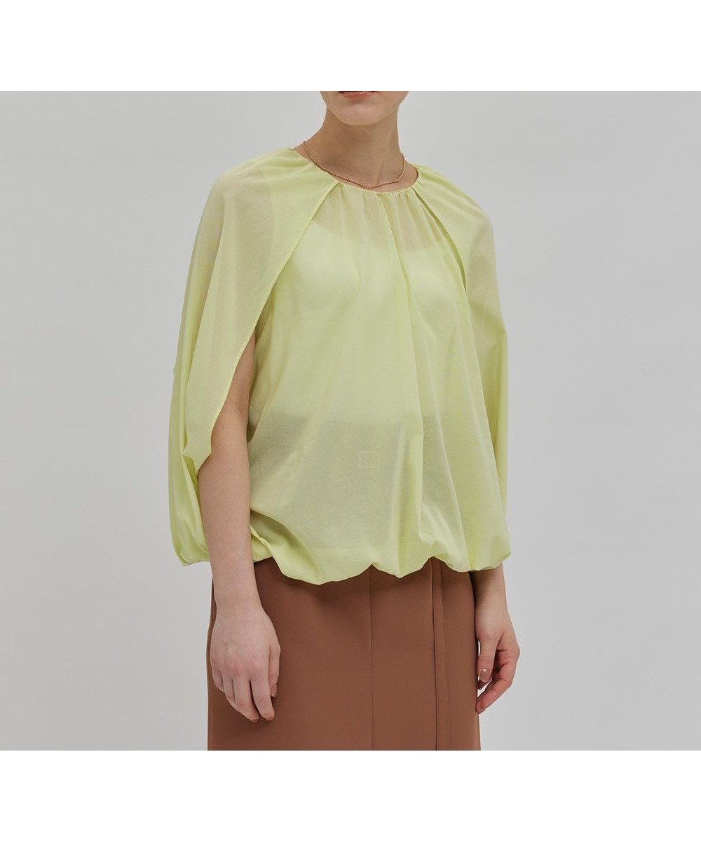 【ベイジ,/BEIGE,】の【洗える・Oggi 9月号掲載】BAC / バルーンシルエットブラウス インテリア・キッズ・メンズ・レディースファッション・服の通販 founy(ファニー) 　雑誌掲載アイテム　Magazine Items　ファッション雑誌　Fashion Magazines　オッジ　Oggi　ファッション　Fashion　レディースファッション　Ladies' Fashion Online　トップス・カットソー　Tops/Tshirt　シャツ/ブラウス　Shirts/Blouses　9月号　September Issue　ギャザー　Gather　シアー　Sheer　バルーン　Balloon　フォルム　Form　ワイド　Wide　エレガント 上品　Elegant　人気　Popularity　ビジネス 仕事 通勤　Business　再入荷　Restock/Back In Stock/Re Arrival　夏　Summer　春　Spring　S/S・春夏　Ss・Spring/Summer　洗える　Washable　雑誌　Magazine　Lime|ID: prp329100004589693 ipo3291000000032639415