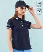 【23区 ゴルフ/NIJYUSANKU GOLF】の【WOMEN】【UVケア・吸水速乾】ハニカムカノコ 半袖ポロシャツ ネイビー系|ID: prp329100004589697 ipo3291000000032646496