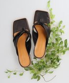 【インター ショシュール/INTER-CHAUSSURES】の【FABIO RUSCONI】チャンキーヒールトングサンダル ブラック|ID: prp329100004589699 ipo3291000000032563700