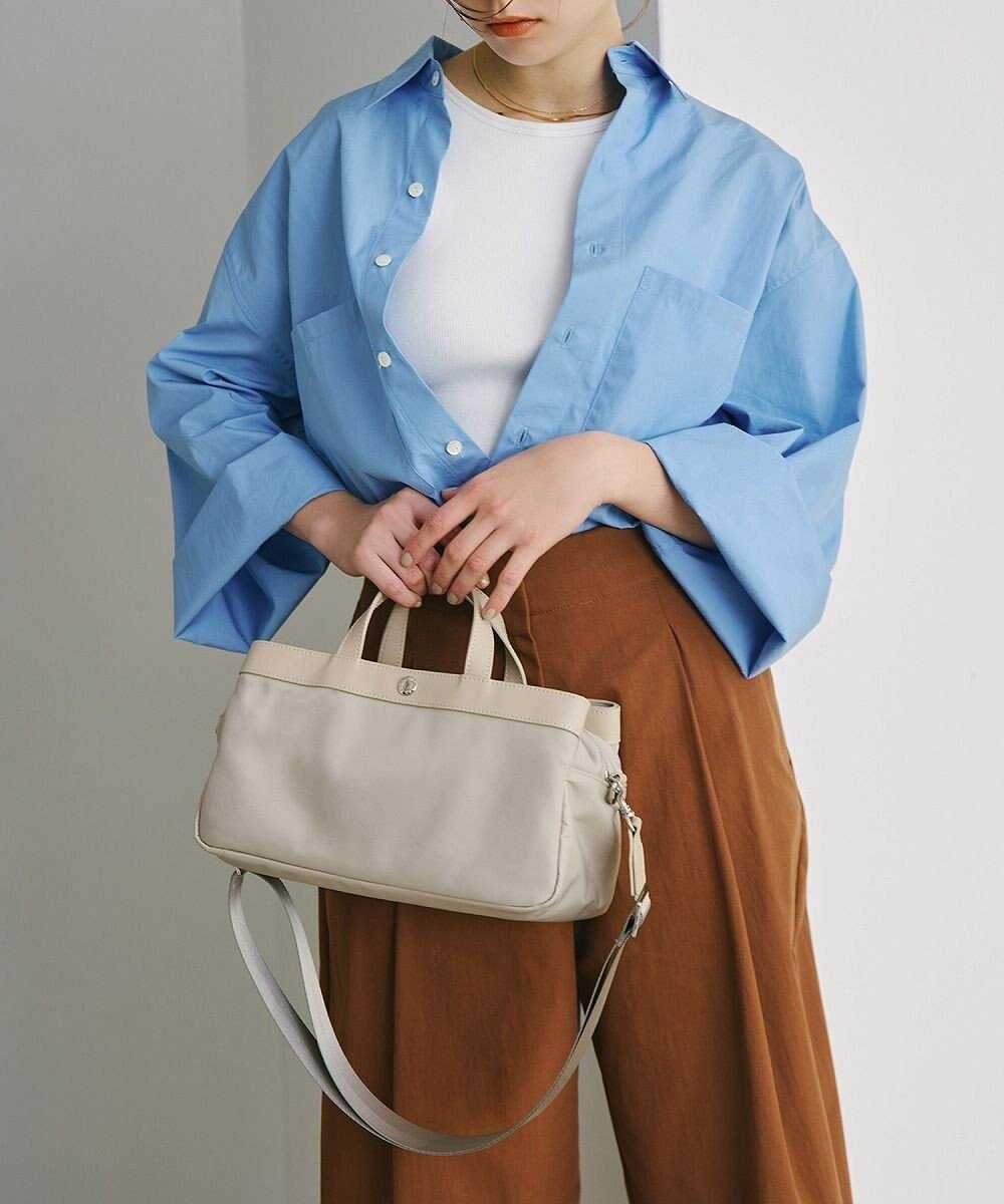 【トプカピ/TOPKAPI】の【Breath TOPKAPI】防水ナイロン レザーコンビ ミニトート ショルダーバッグ インテリア・キッズ・メンズ・レディースファッション・服の通販 founy(ファニー) 　ファッション　Fashion　レディースファッション　Ladies' Fashion Online　バッグ　Bag　コンビ　Combination　ショルダー　Shoulder　シンプル　Simple　トレンド　Trend　フロント　Front　ポケット　Pocket　マグネット　Magnet　再入荷　Restock/Back In Stock/Re Arrival　ベージュ|ID: prp329100004589701 ipo3291000000032563759