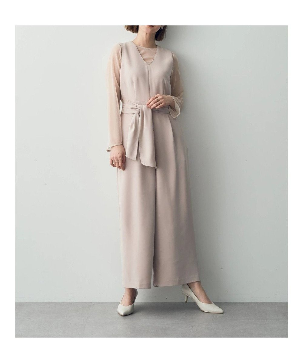 【イェッカ ヴェッカ/YECCA VECCA】のオールインワン インテリア・キッズ・メンズ・レディースファッション・服の通販 founy(ファニー) 　ファッション　Fashion　レディースファッション　Ladies' Fashion Online　ワンピース　Dress　オールインワン ワンピース　All In One Dress　サロペット　Salopette　おすすめ　Recommend　エレガント 上品　Elegant　デコルテ　Decolletage　ポケット　Pocket　リボン　Ribbon　ワイド　Wide　再入荷　Restock/Back In Stock/Re Arrival　夏　Summer　S/S・春夏　Ss・Spring/Summer　A/W・秋冬　Aw・Autumn/Winter・Fw・Fall-Winter　結婚式　Wedding Ceremony　Beige|ID: prp329100004589702 ipo3291000000032646834