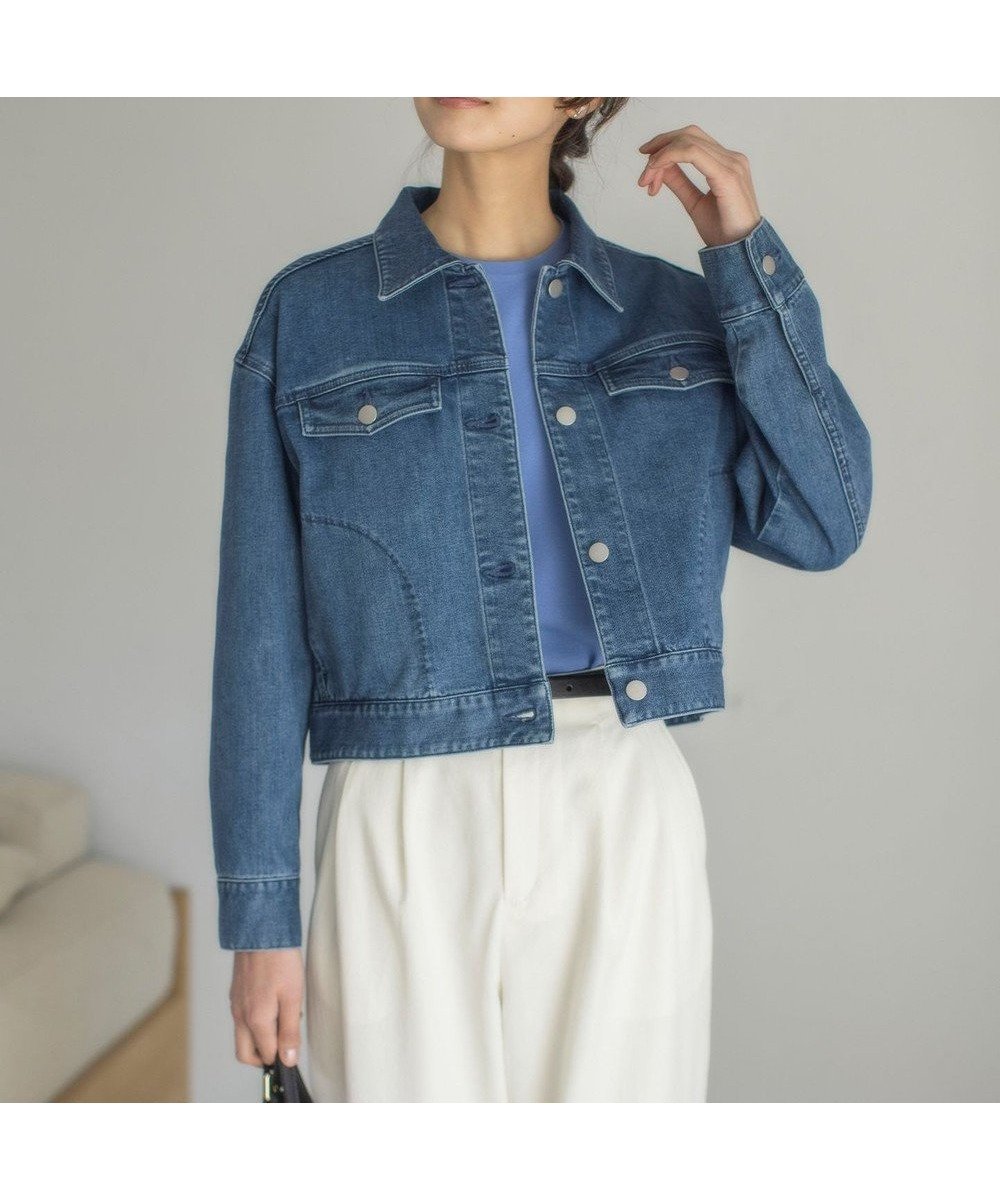 【組曲/KUMIKYOKU】のライトデニム ジャケット 人気、トレンドファッション・服の通販 founy(ファニー) 　ファッション　Fashion　レディースファッション　Ladies' Fashion Online　アウター　Coat Outerwear　ジャケット　Jackets　デニムジャケット　Denim Jackets　クロップド　Cropped　コンパクト　Compact　シルバー　Silver　ジャケット　Jacket　ストレッチ　Stretch　デニム　Denim　トレンド　Trend　フレア　Flare　ブリーチ　Bleach　ポケット　Pocket　ワイド　Wide　A/W・秋冬　Aw・Autumn/Winter・Fw・Fall-Winter　S/S・春夏　Ss・Spring/Summer　夏　Summer　エレガント 上品　Elegant　 other-1|ID: prp329100004589713 ipo3291000000032563919