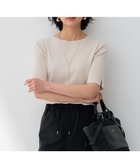 【23区/NIJYUSANKU】の【洗える】レーヨンポリエステルストレッチ 5分袖 ニット 人気、トレンドファッション・服の通販 founy(ファニー) ファッション Fashion レディースファッション Fashion for Women トップス・カットソー Cut & Sew Tops ニット Knit Tops & Sweaters オレンジ Orange 春 Spring 洗える Machine Washable ストレッチ Stretch, Stretchy Fabric スリット Slit, Slit Detail セーター Sweater, Knitwear ベーシック Basic, Essential ボーダー Border, Stripe ラウンド Round, Round Neck S/S・春夏 SS, Spring/Summer, Warm Season 夏 Summer 2024年 2024 2024春夏・S/S Spring/Summer 2024 SS24 エレガント 上品 Elegant thumbnail ベージュ系|ID: prp329100004589730 ipo3291000000033618164