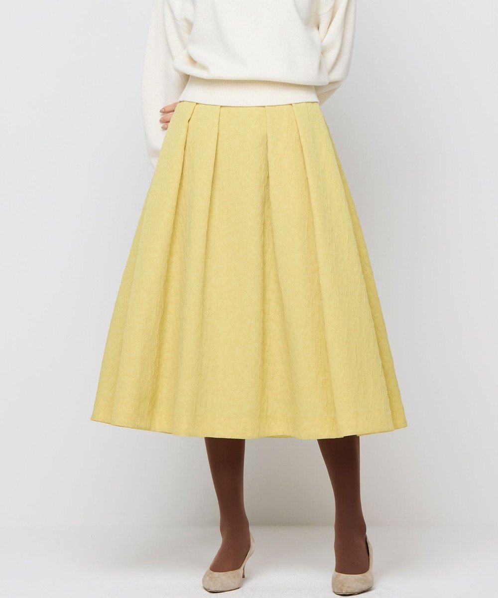 【組曲/KUMIKYOKU】の【WEB限定カラーあり】フラワーラメジャカード フレアスカート インテリア・キッズ・メンズ・レディースファッション・服の通販 founy(ファニー) ファッション Fashion レディースファッション Fashion for Women スカート Skirts Aライン・フレアスカート A-Line & Flared Skirts 春 Spring ジャカード/ジャガード Jacquard, Woven Pattern フィット Fit, Slim Fit フェミニン Feminine, Girly フレア Flare, Flared ボーダー Border, Stripe モチーフ Motif, Design Theme リラックス Relax, Relaxed Fit 冬 Winter / This Winter A/W・秋冬 Autumn/Winter S/S・春夏 SS, Spring/Summer, Warm Season 夏 Summer 【WEB限定】イエロー系9|ID: prp329100004589731 ipo3291000000033552941